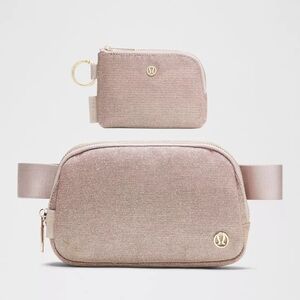 *NWT* LULULEMON Glitter Pink Everywhere Belt Bag & Clippable Card Pouch Set